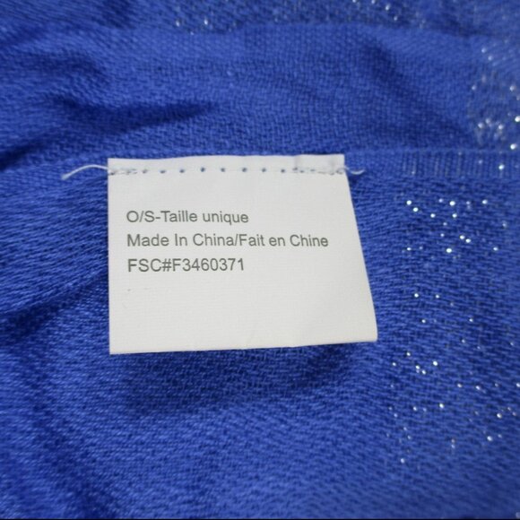 BLUE Infinite Sign Embroidery Scarf - Picture 8 of 9